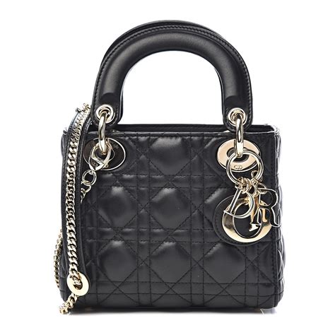 cannage lady dior bag|Mini Lady Dior Bag Black Cannage Lambskin .